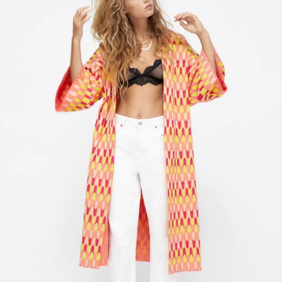 Zara Jackets & Blazers - Zara Jacquard Knit Kimono Jacket - Special Edition